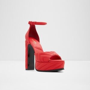 Aldo Pillow Walk Red Platform Sandals - Size 7